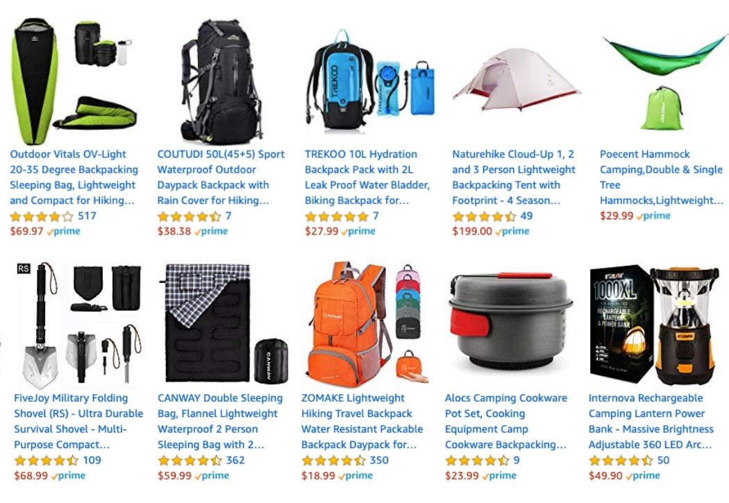 Amazon Affiliate Program Review — Hiking Backpacks and Camping Accessories from Amazon.