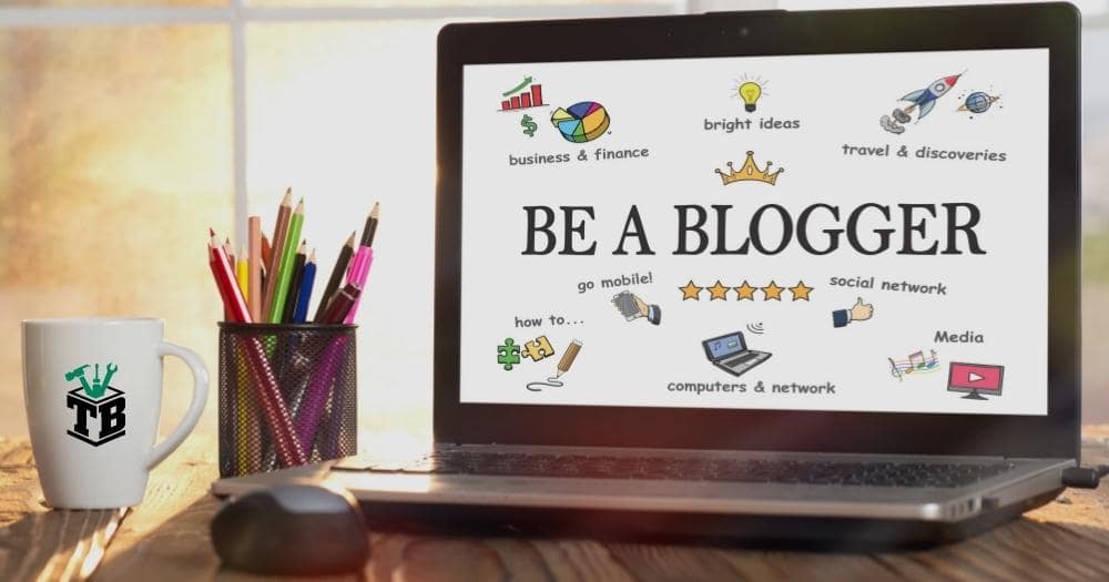 Can You Make Money Blogging Online — Laptop Screen Showing Be a Blogger.